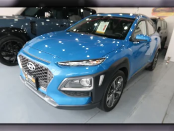 Hyundai  Kona  2019  Automatic  81,000 Km  4 Cylinder  Rear Wheel Drive (RWD)  SUV  Blue  With Warranty