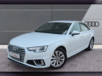 Audi  A4  2019  Automatic  140,000 Km  4 Cylinder  Front Wheel Drive (FWD)  Sedan  White