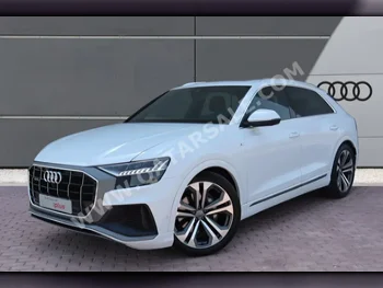 Audi  Q8  S-Line  2019  Automatic  83,000 Km  6 Cylinder  All Wheel Drive (AWD)  SUV  White  With Warranty