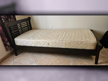 Beds Single  Brown  Mattress Included