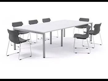 المكاتب ومكاتب الحاسوب - طاولة الاجتماعات  - أبيض