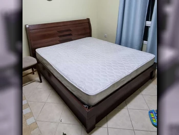 Beds King  Brown  Mattress Included