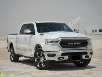 Dodge  Ram  Limited  2021  Automatic  57,000 Km  8 Cylinder  Four Wheel Drive (4WD)  Pick Up  White  With Warranty