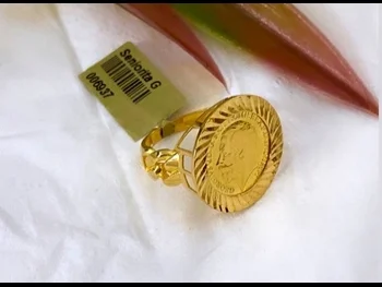 الذهب خاتم  نسائي  حسب القطعة ( ديزاينرز)  بدون حجر  ذهب أصفر  عيار 21