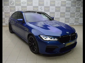 BMW  M-Series  5  2018  Automatic  52,000 Km  10 Cylinder  Rear Wheel Drive (RWD)  Sedan  Blue  With Warranty