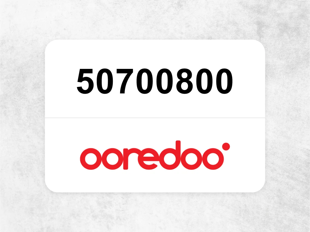 Ooredoo Mobile Phone  50700800
