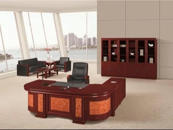 المكاتب ومكاتب الحاسوب - مكتب تنفيذي فاخر  - متعدد الألوان  - مع خزانة ذات 3 أدراج
