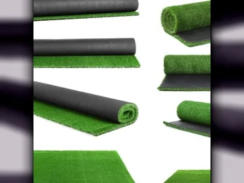 المواد الانشائية و مواد البناء - عشب اصطناعي  - للأرضيات وزينة الجدران  - أخضر  - الحساب حسب المتر