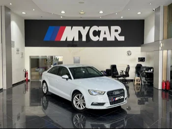 Audi  A3  2015  Automatic  153,000 Km  4 Cylinder  Front Wheel Drive (FWD)  Sedan  White  With Warranty