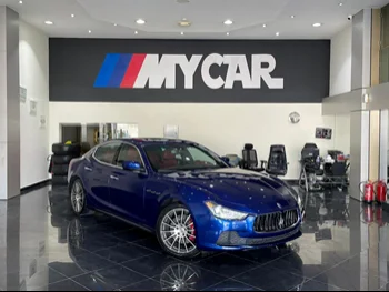 Maserati  Ghibli  Q4  2016  Automatic  74,000 Km  6 Cylinder  Rear Wheel Drive (RWD)  Sedan  Blue  With Warranty