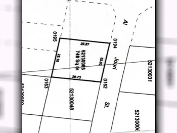 اراضي للبيع في الريان  - اللقطة  -المساحة 748 متر مربع
