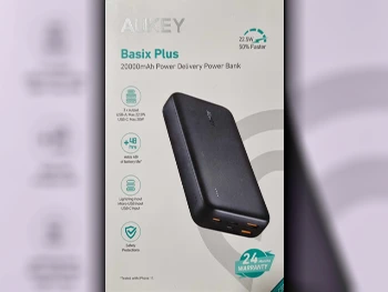 Power Banks Aukey  With Most Mobile Devices Including iPhones  Black  Under Warranty