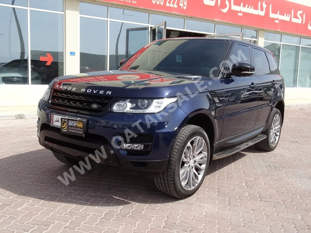 Land Rover  Range Rover  Sport  2014  Automatic  82,000 Km  8 Cylinder  Four Wheel Drive (4WD)  SUV  Dark Blue