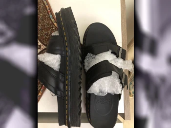 Slippers / Sandals Genuine Leather  Black  Men  Dr Martens