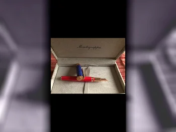 قلم مونتي غرابا  أحمر وازرق -  سنة 2021  حبر